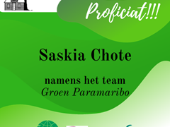 Student Saskia Chote investigated the perceptions, uses and management of Urban Green Spaces in Paramaribo
