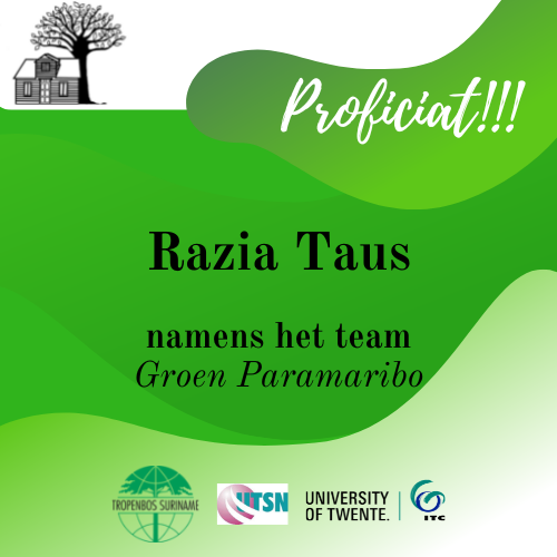 Student Razia Taus assessed and analyzed the spatial distribution of greenery in Paramaribo