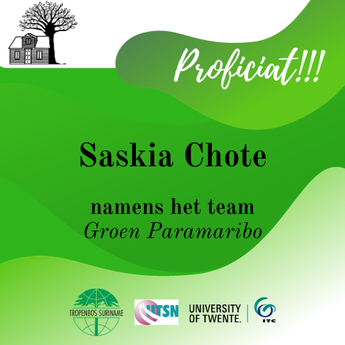Student Saskia Chote investigated the perceptions, uses and management of Urban Green Spaces in Paramaribo